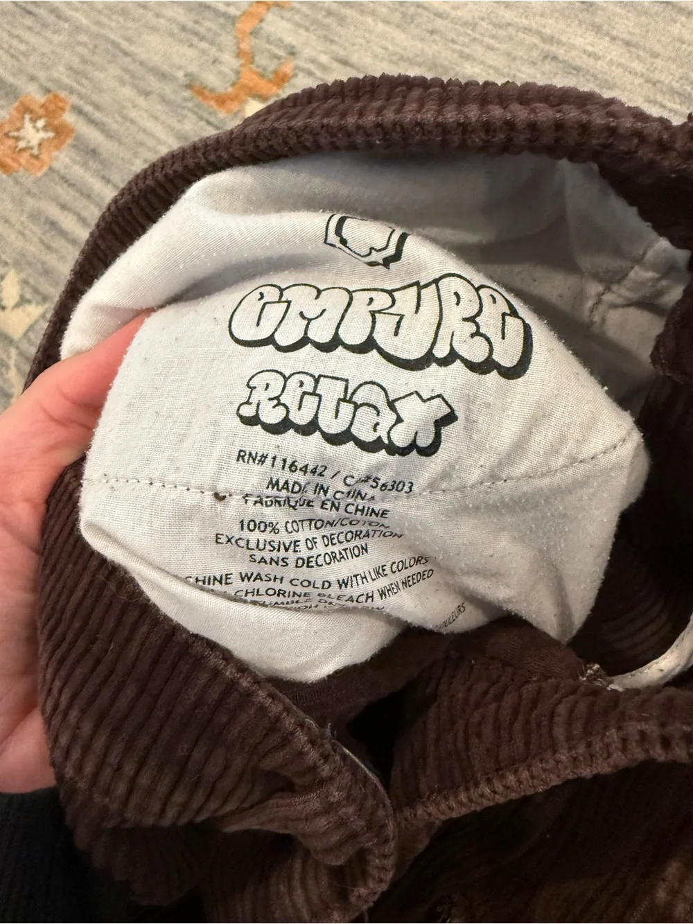 EMPYRE Relax brown cotton corduroy pants (men and women) Sz 30 unisex zumies
